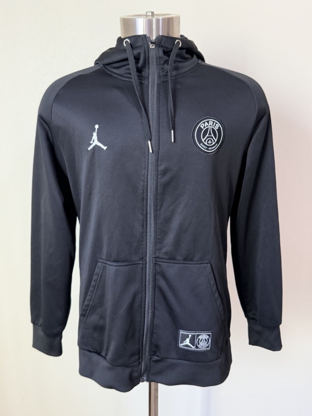 Air Jordan x PSG Paris Saint-Germain Full Zip Hooded Sweatshirt PARIS Back Sz M
